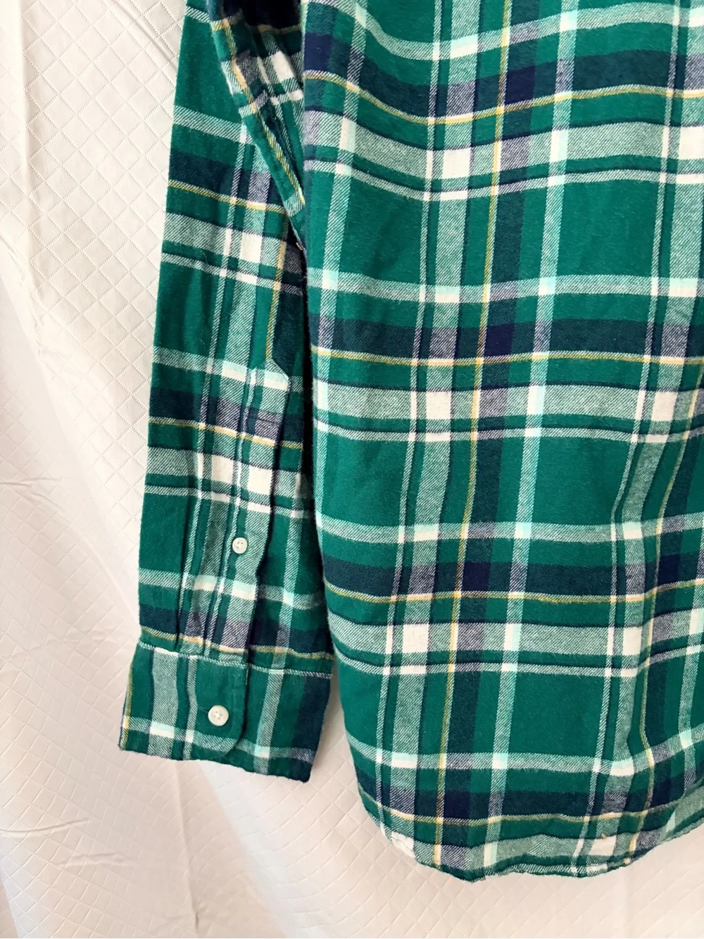 J. Crew Green and Navy Plaid Button-Down Shirt